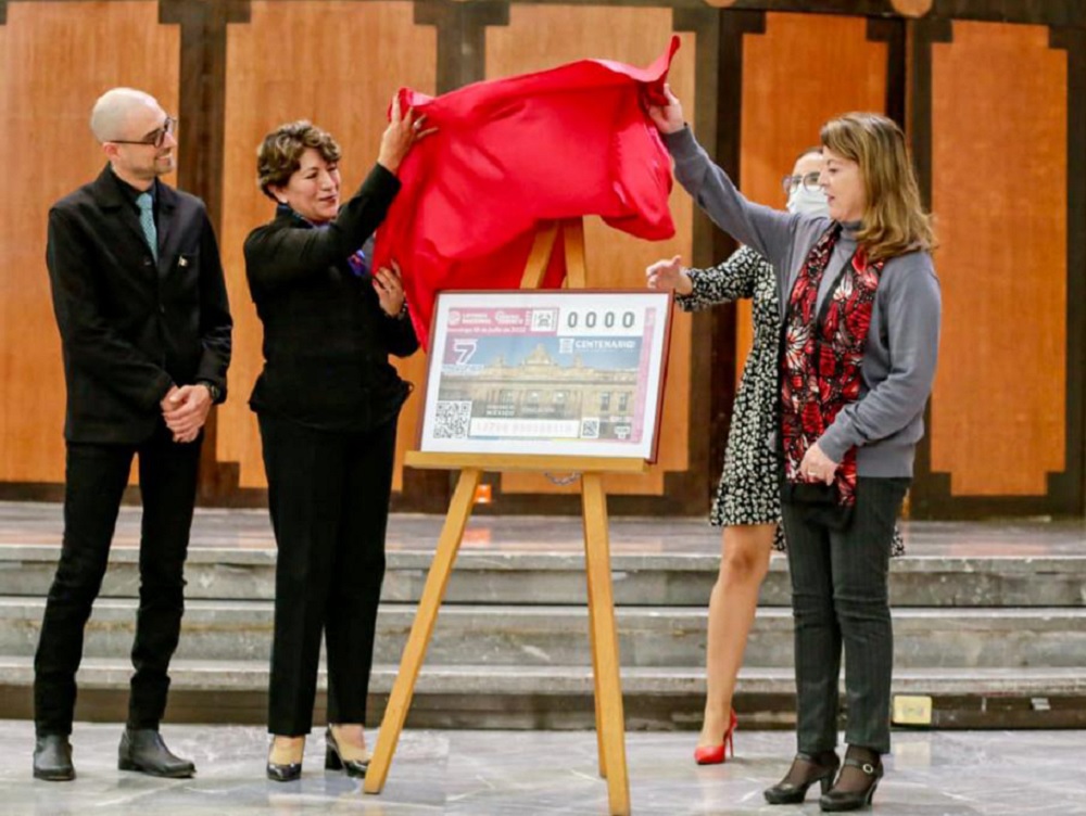 Educación y Lotería Nacional presentan billete conmemorativo por 100 años del edificio sede de la SEP