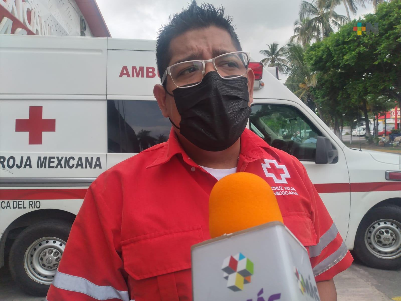 Cruz Roja reporta hasta cinco traslados  diarios por Covid-19