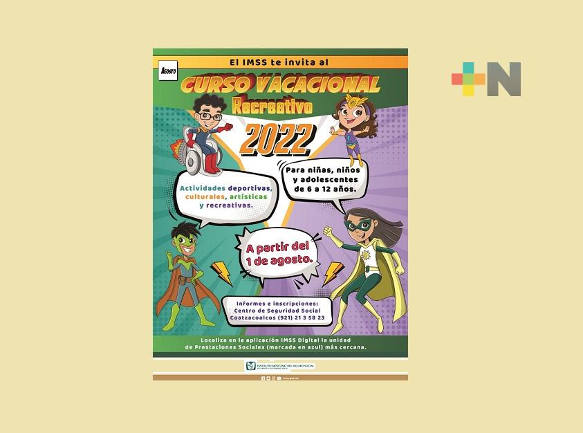 IMSS realizará «Curso Vacacional Recreativo 2022» para niños de 4 a 12 años