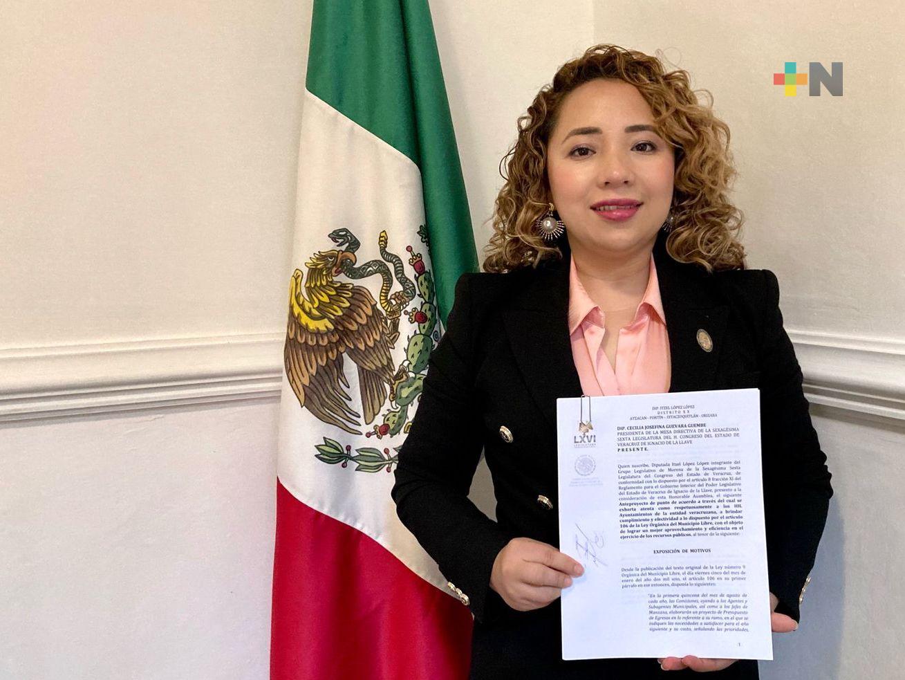 Legislatura busca que los presupuestos de egresos municipales tengan enfoque participativo