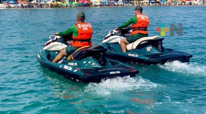 SSP rescata del mar a personas en Chachalacas,  una de ellas falleció