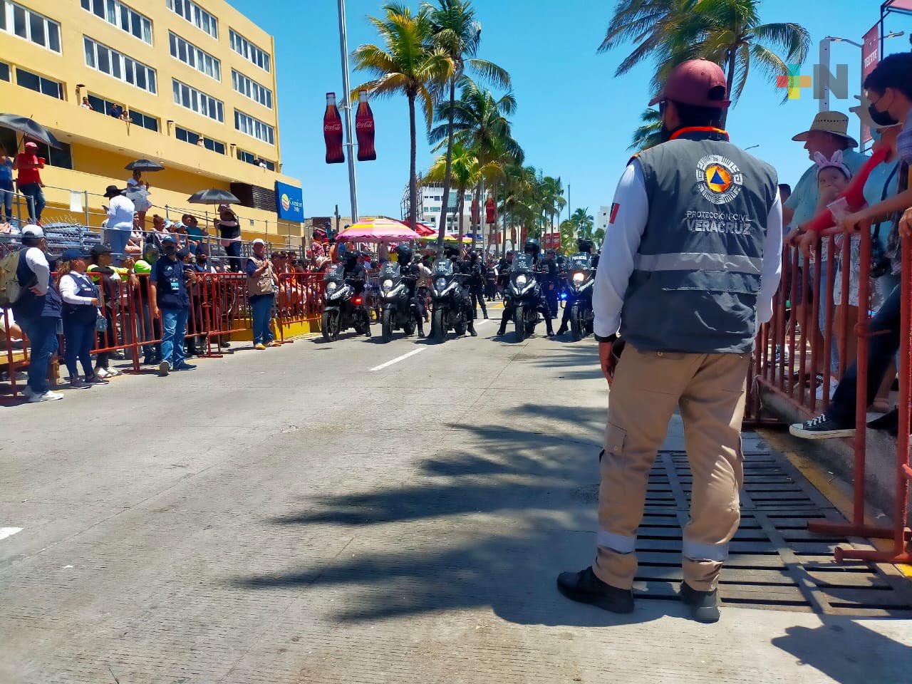 Protección Civil estatal coordina operativo en Carnaval de Veracruz