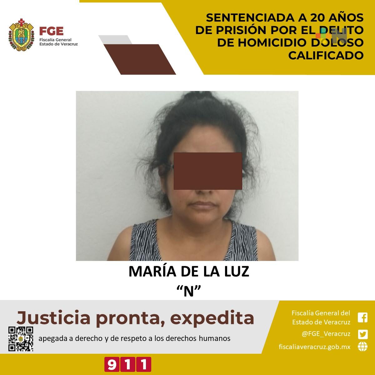 Dan 20 años de prisión a una mujer por homicidio doloso calificado en San Andrés Tuxtla