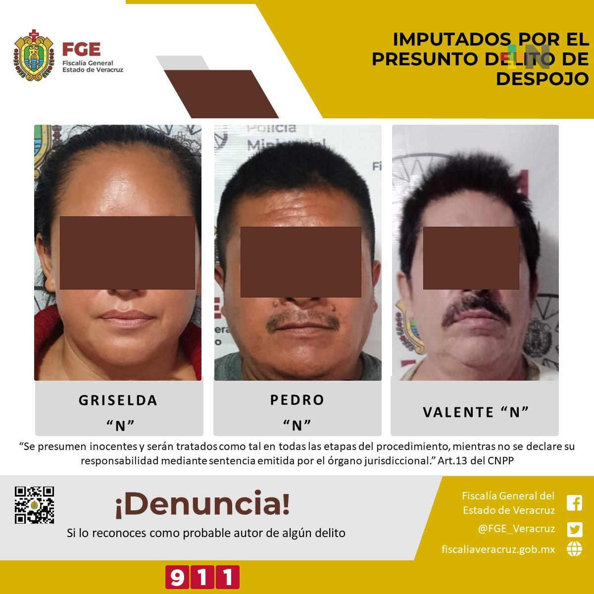 Imputados por presunto delito de despojo en Tihuatlán