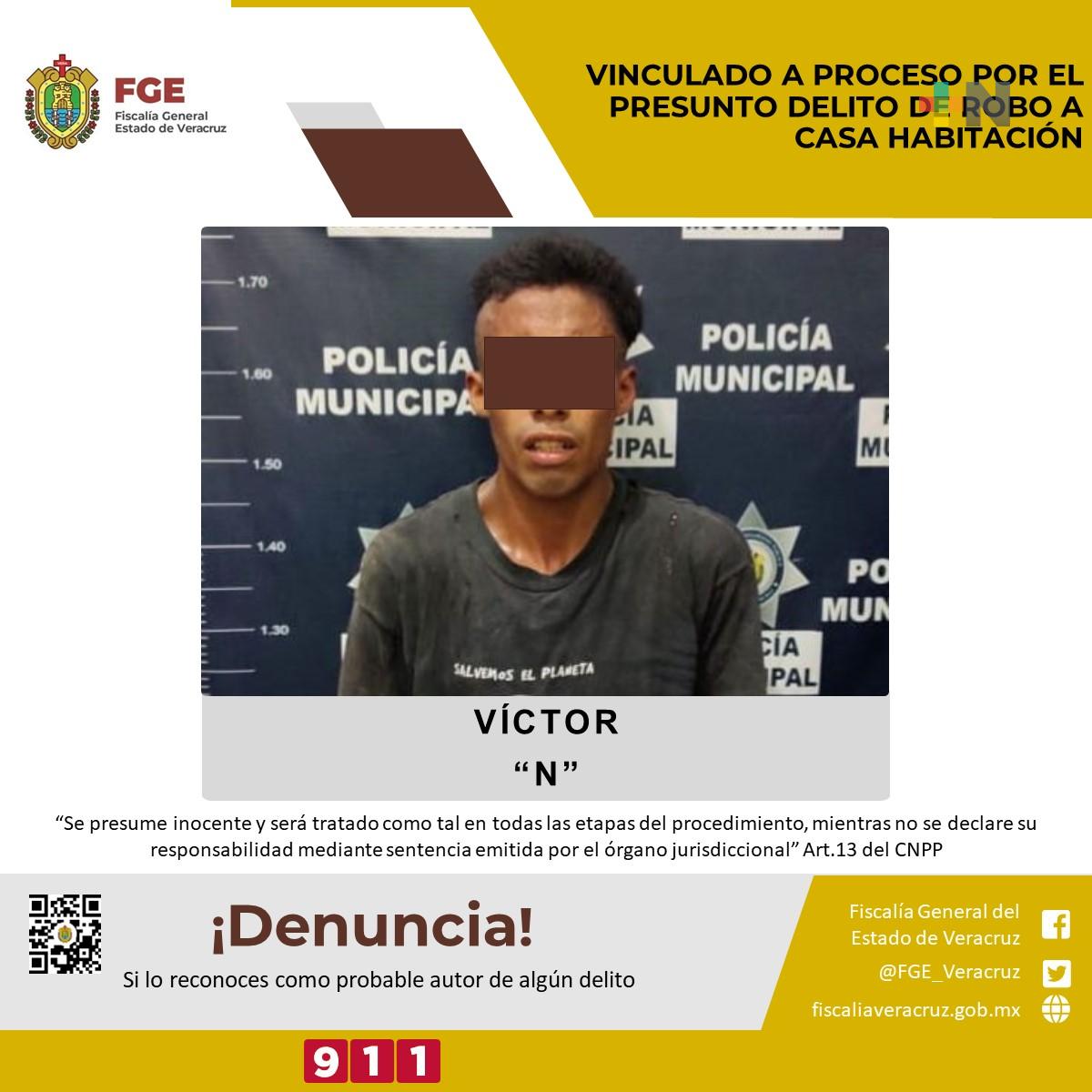 Vinculado a proceso por presunto delito robo a casa habitación en Tantoyuca