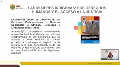 Capacita FGE a fiscales sobre acceso a la justicia de mujeres indígenas y sus derechos humanos