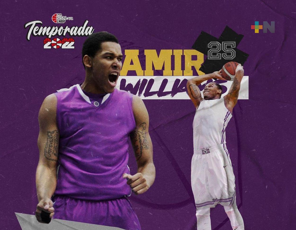 Amir Williams jugará con Halcones de Xalapa en la LNBP