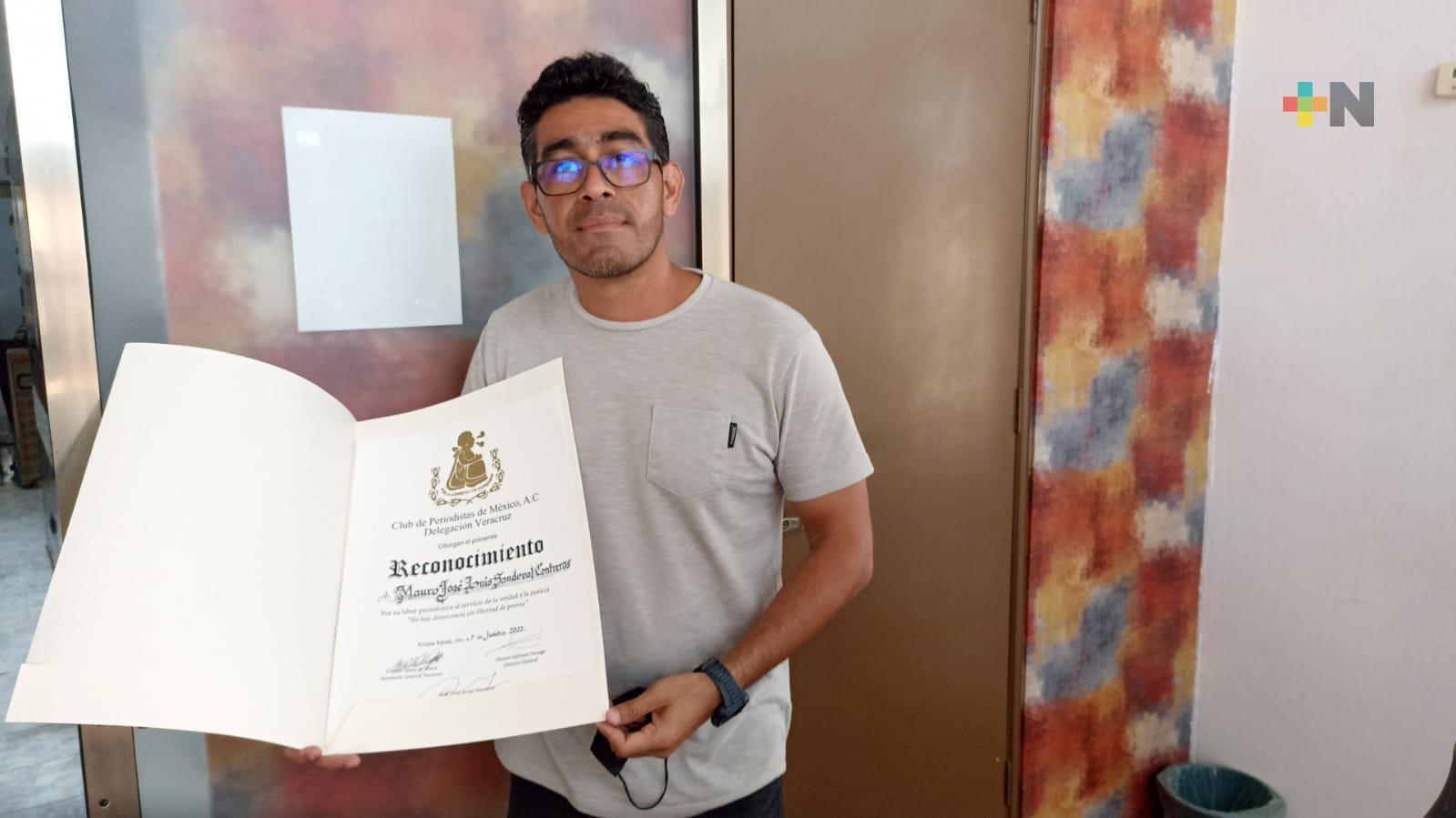 Reconoce Club de Periodistas a profesionista  deportivo  de RTV