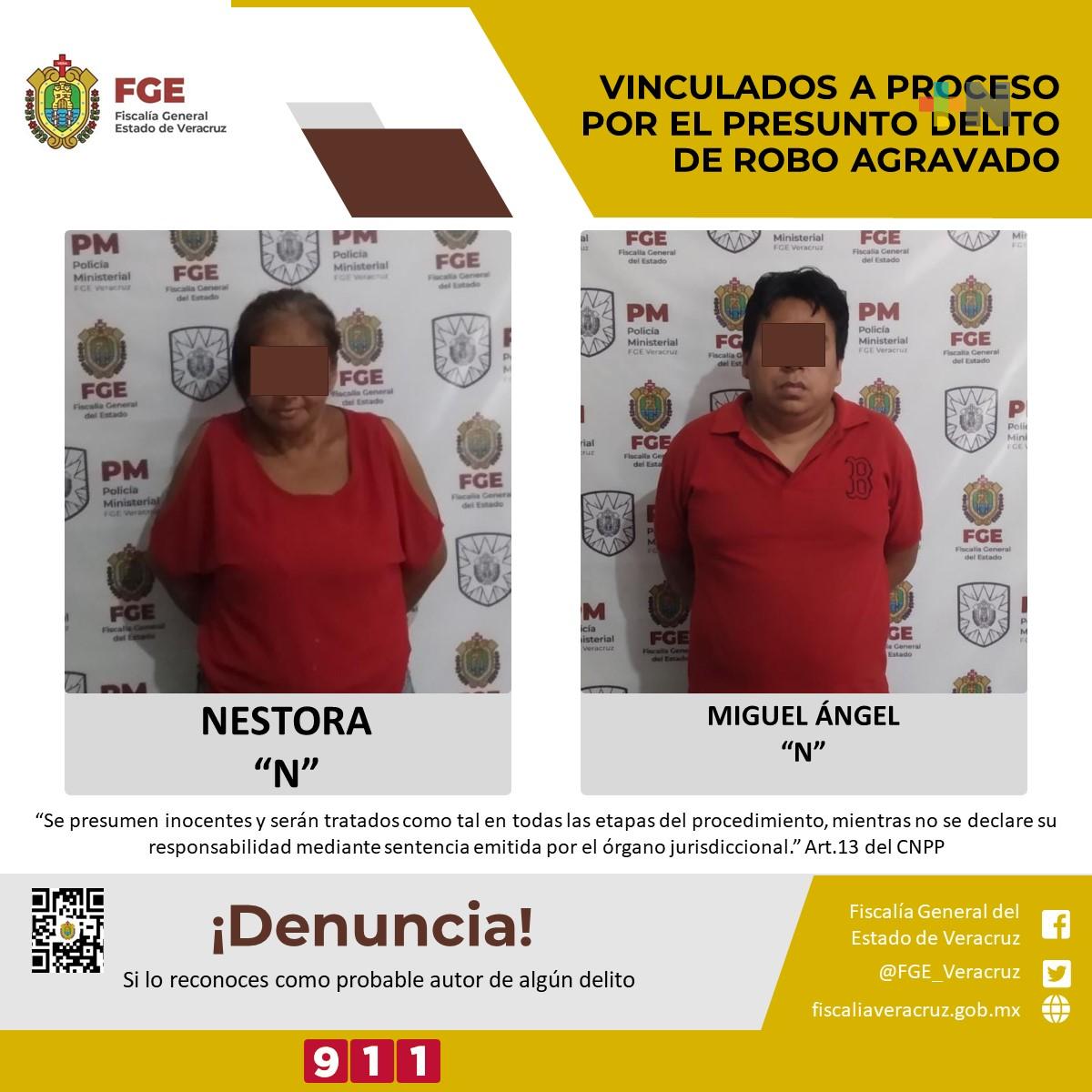 Vinculados a proceso por el presunto delito de robo agravado en San Andrés Tuxtla