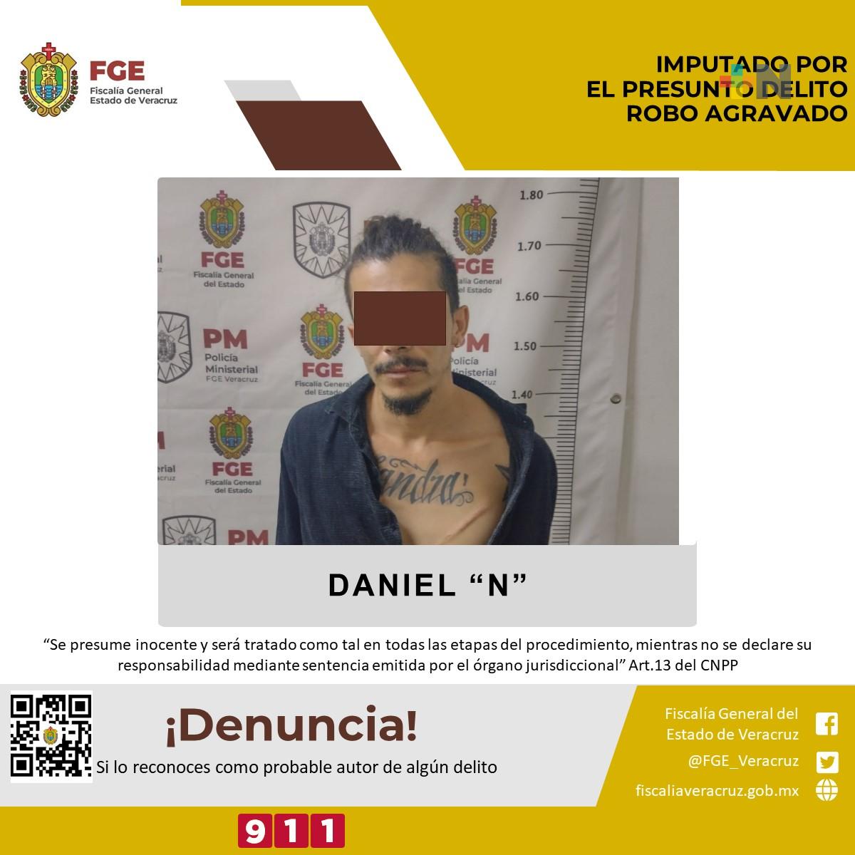 Imputado por el presunto delito de robo agravado