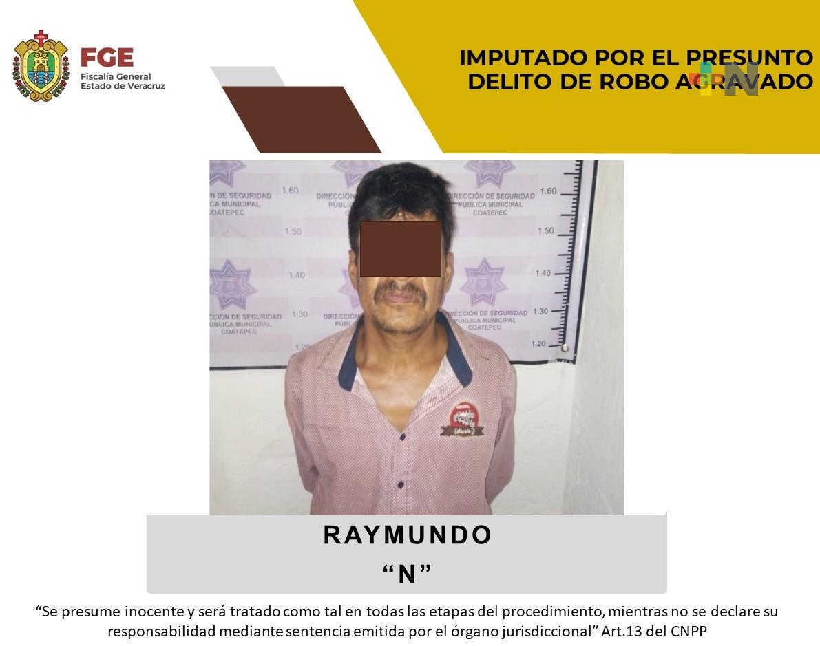 Raymundo «N» es imputado por presunto robo agravado, en Coatepec