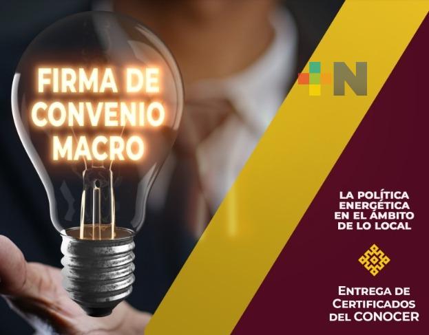 Rocío Nahle presidirá «Firma de Convenio Macro, entrega de certificados CONOCER»