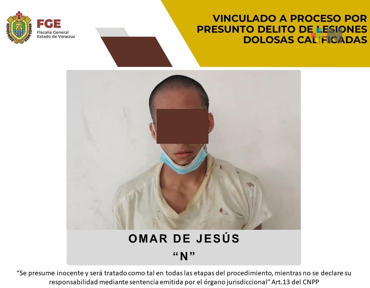 Omar de Jesús «N» vinculado a proceso por lesiones dolosas calificadas