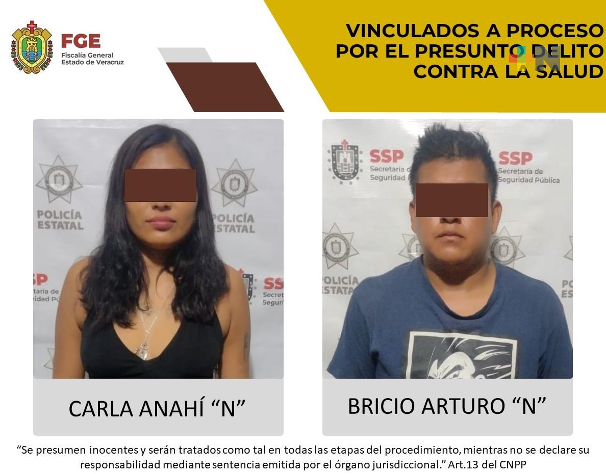 Bricio Arturo “N” y Carla Anahí “N” vinculados a proceso por presunto delito contra la salud