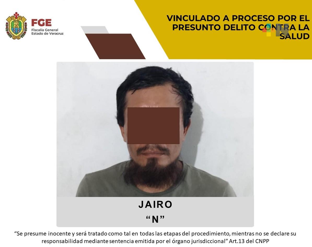 Jairo «N» es vinculado a proceso por presunto delito contra la salud