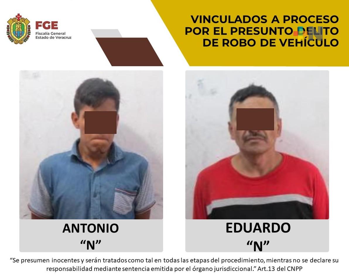 Eduardo “N” y Antonio “N” vinculados a proceso por presunto delito de robo de vehículo
