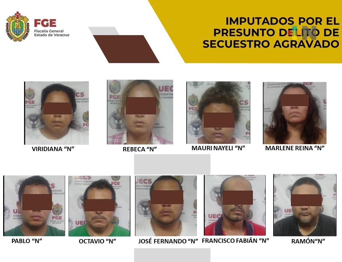 Nueve personas son imputadas en Xalapa por presunto secuestro agravado