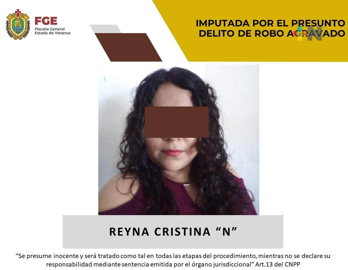 Reyna Cristina «N» es imputada por presunto delito de robo agravado