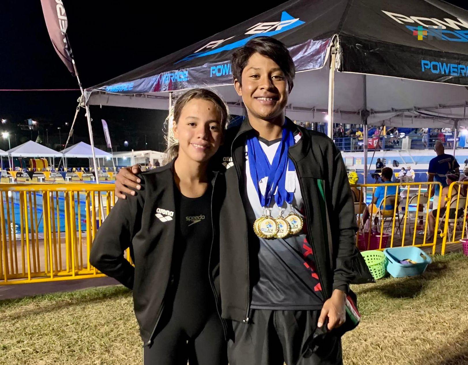 Destacan nadadores veracruzanos en CCCAN 2022 efectuado en Barbados