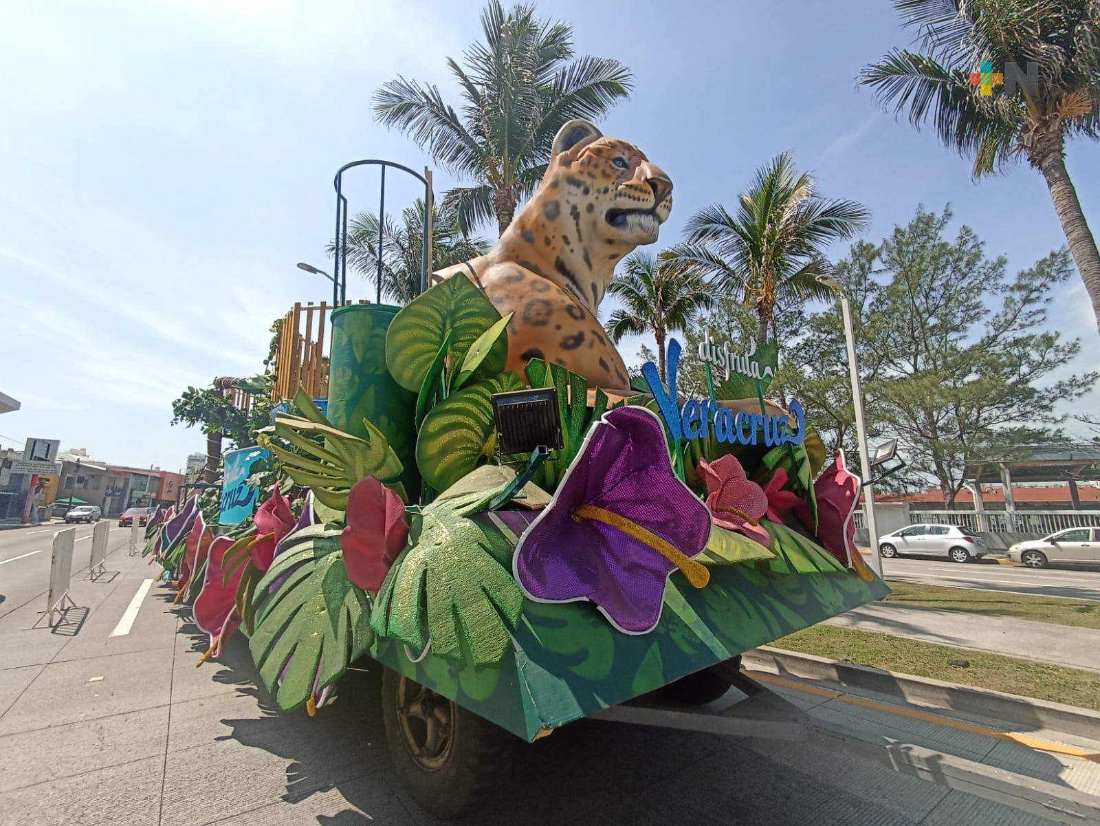 Listos los carros alegóricos para el primer desfile del Carnaval de Veracruz 2022
