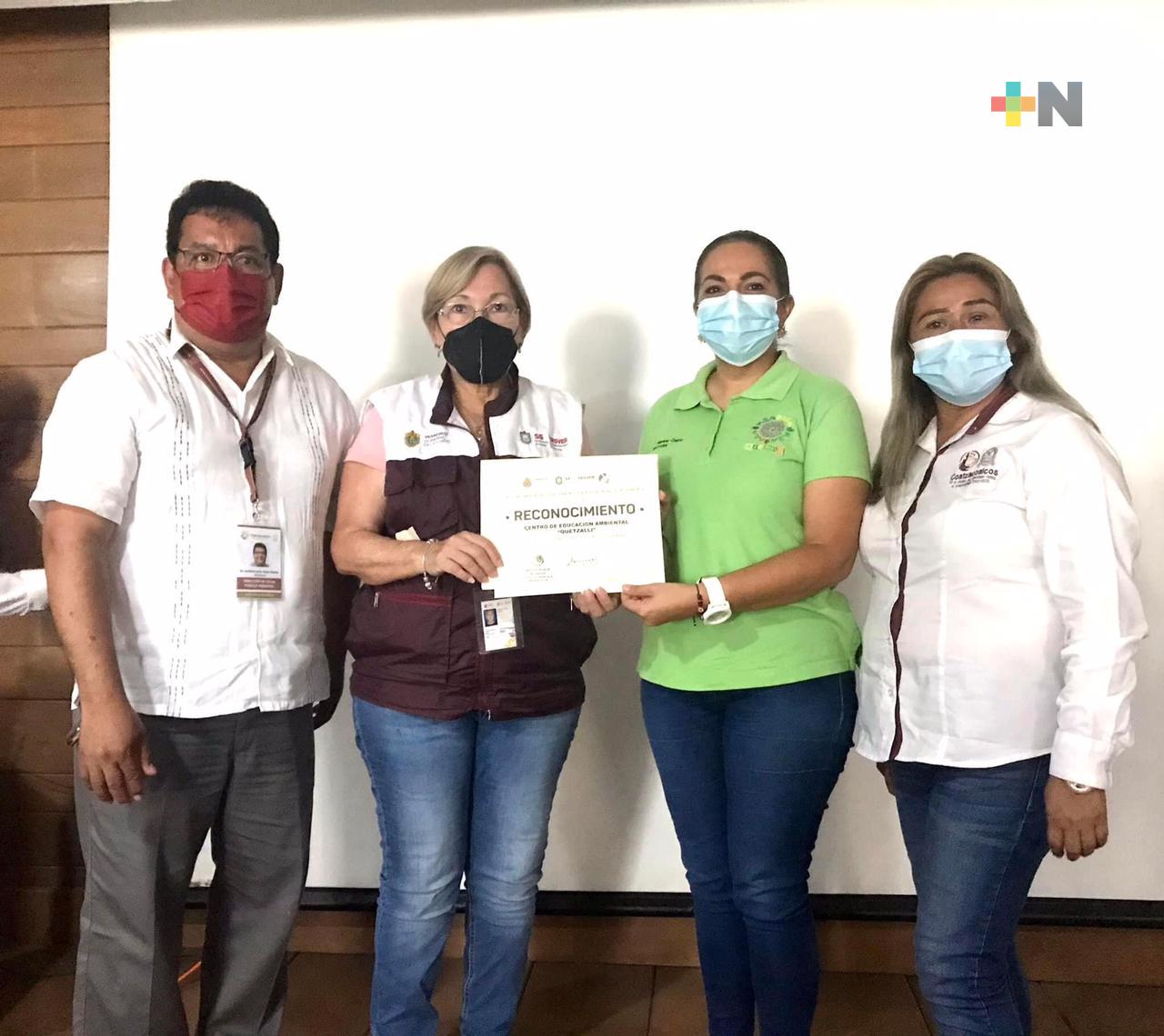 Reconocen labor de centro de educación ambiental Quetzalli