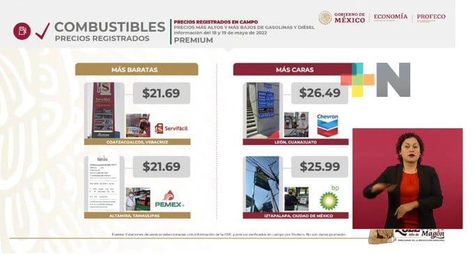 Gasolineras de Las Choapas y Coatzacoalcos con precios más bajos: Profeco
