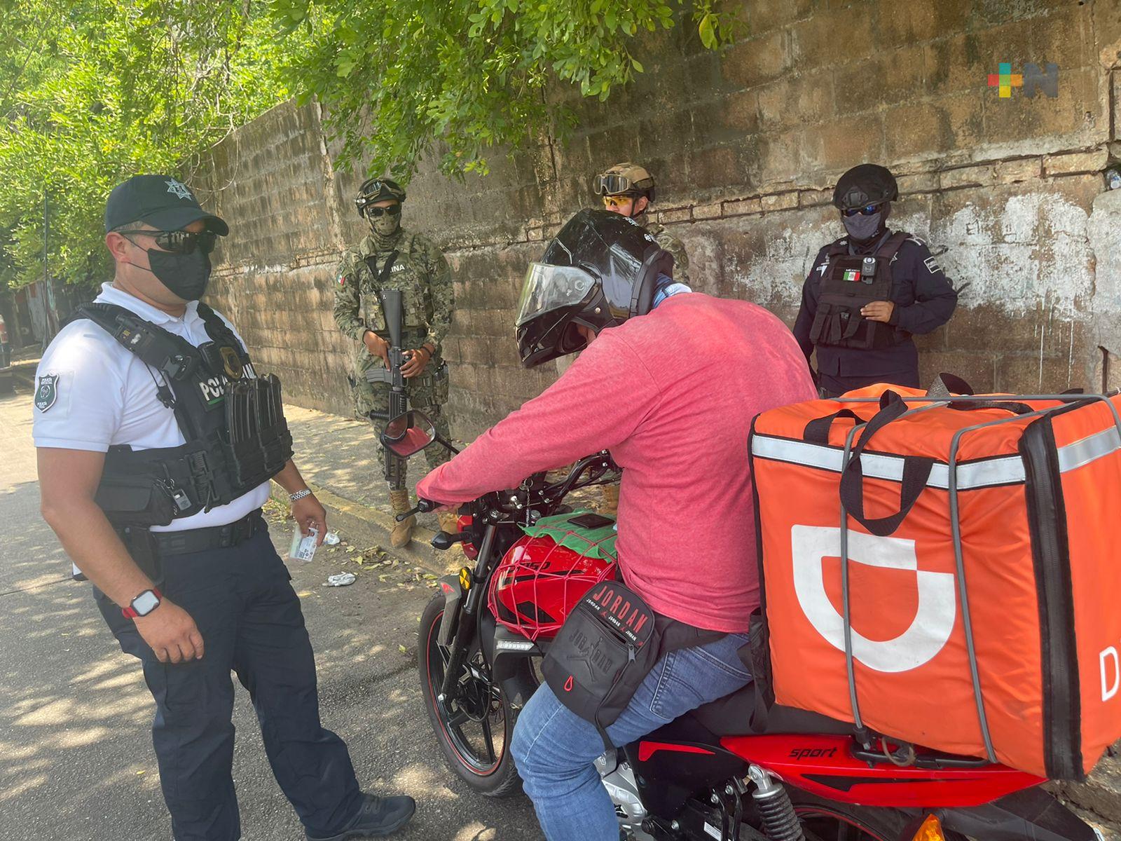 Repartidores de comida los más afectados en accidentes viales; implementan operativo en Coatza