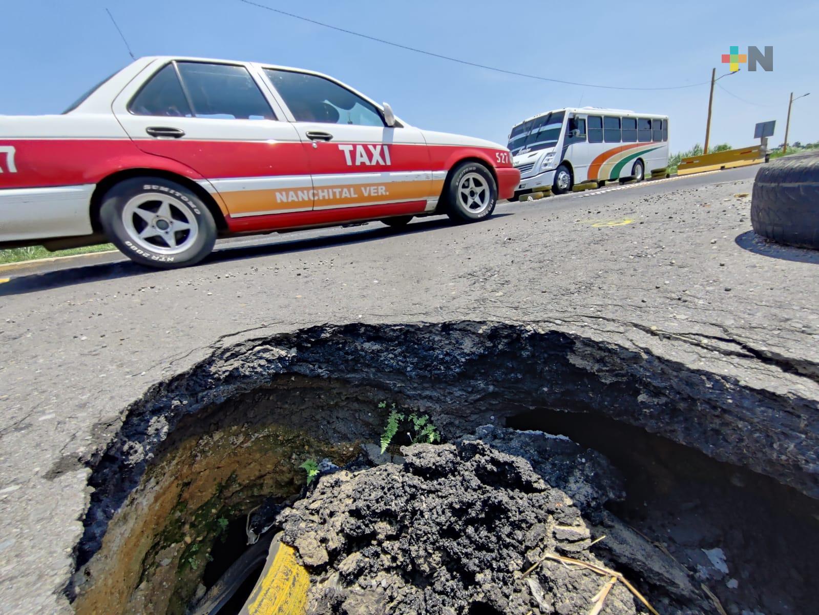 Por rehabilitación cerrarán carriles de carretera en Nanchital