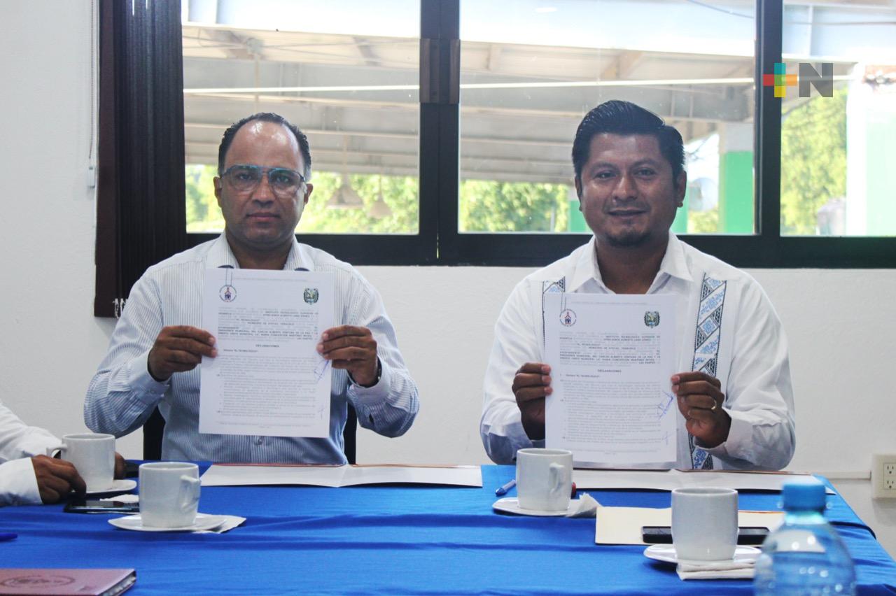 Tecnológico de Misantla y ayuntamiento de Atoyac firman convenio