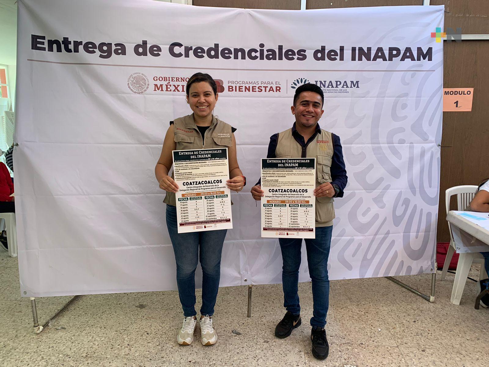 Bienestar inicia proceso de credencialización de Inapam en el sur de Veracruz