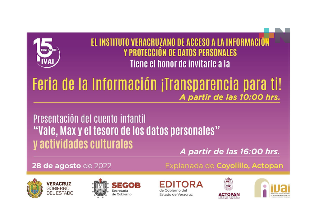 Editora de Gobierno invita al público infantil a la presentación del cuento «Vale, Max y el tesoro de los datos personales»