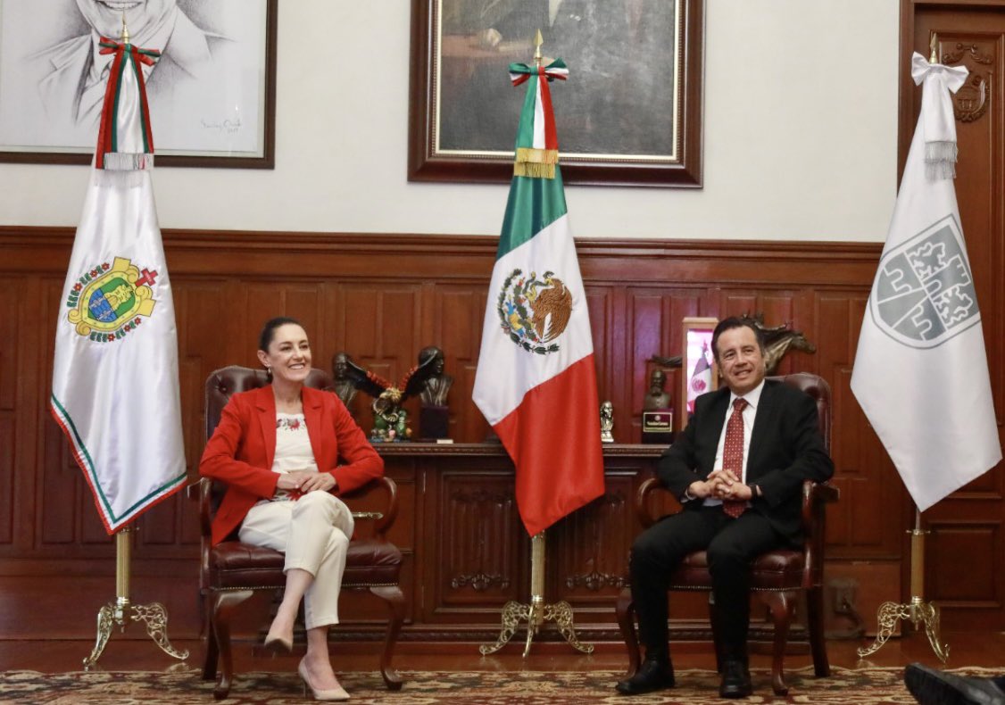 Preparan Cuitláhuac García y Claudia Sheinbaum convenio de colaboración en turismo