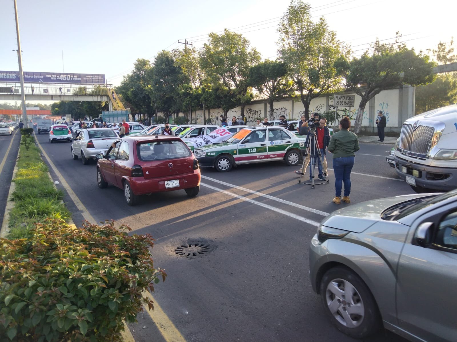 Más de cinco horas duró el bloqueo de Amotac en bulevar Xalapa-Banderilla