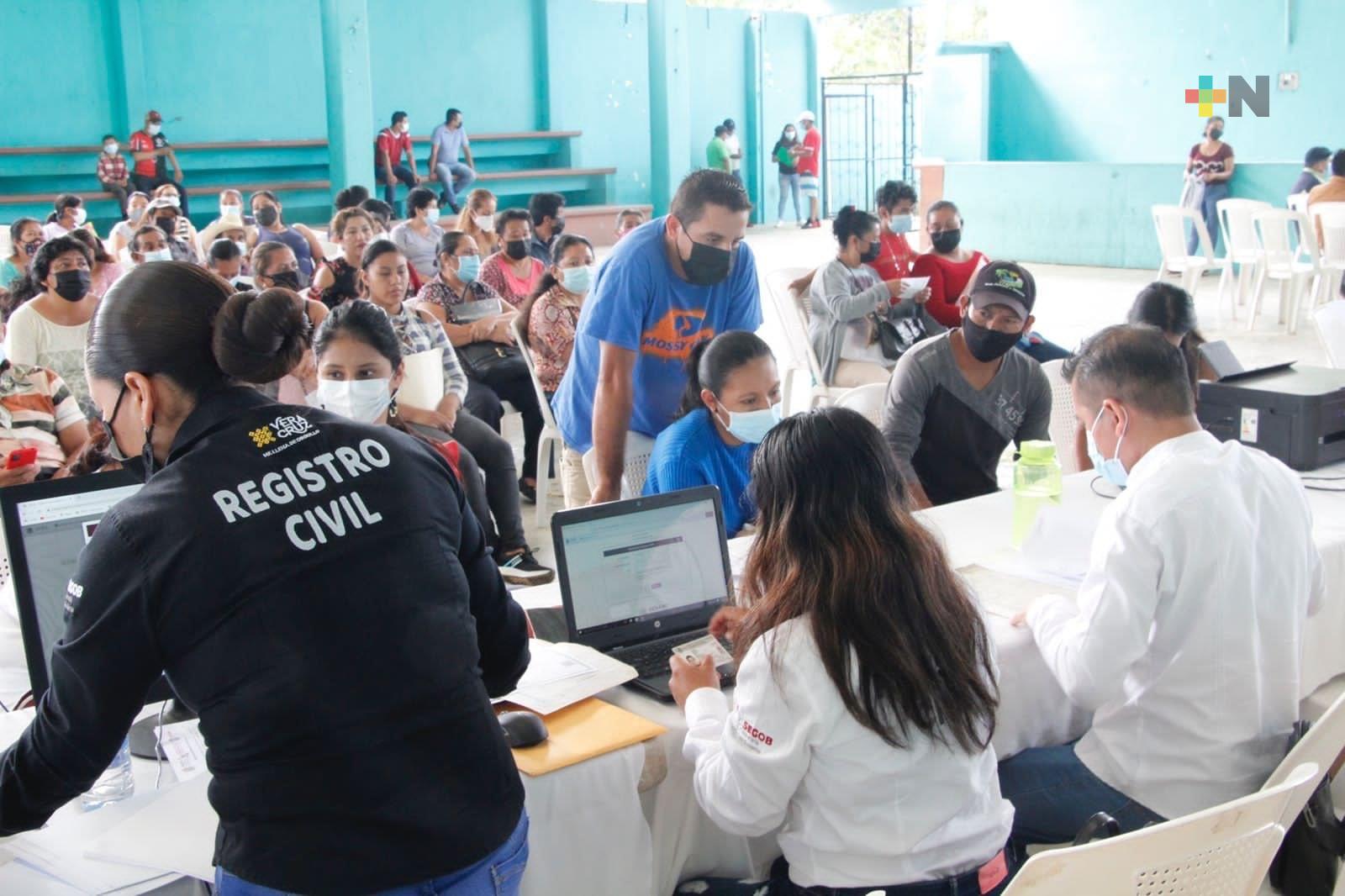 Brigadas Itinerantes del Registro Civil realizan exitosa jornada de servicios, en tres municipios