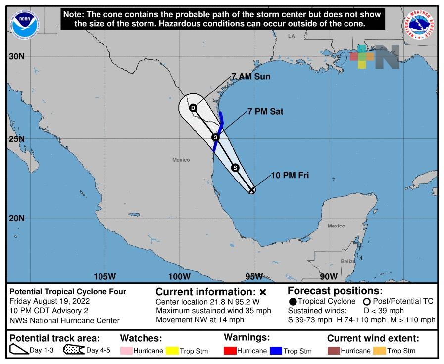 Activan sistema de alerta temprana para ciclones tropicales en Veracruz