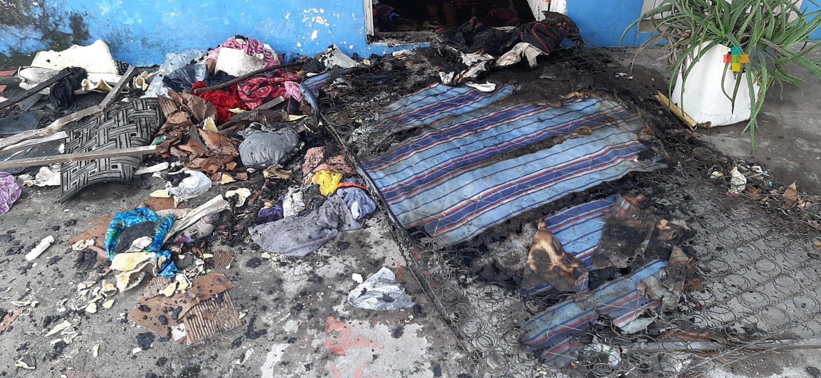 Incendio en vivienda de Veracruz puerto; no se reportan lesionados