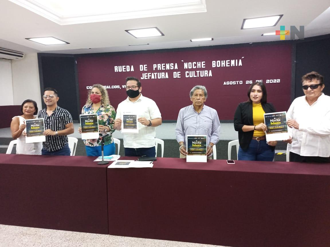 Inicia «Noche Bohemia» en Coatzacoalcos; artistas locales animarán esta actividad