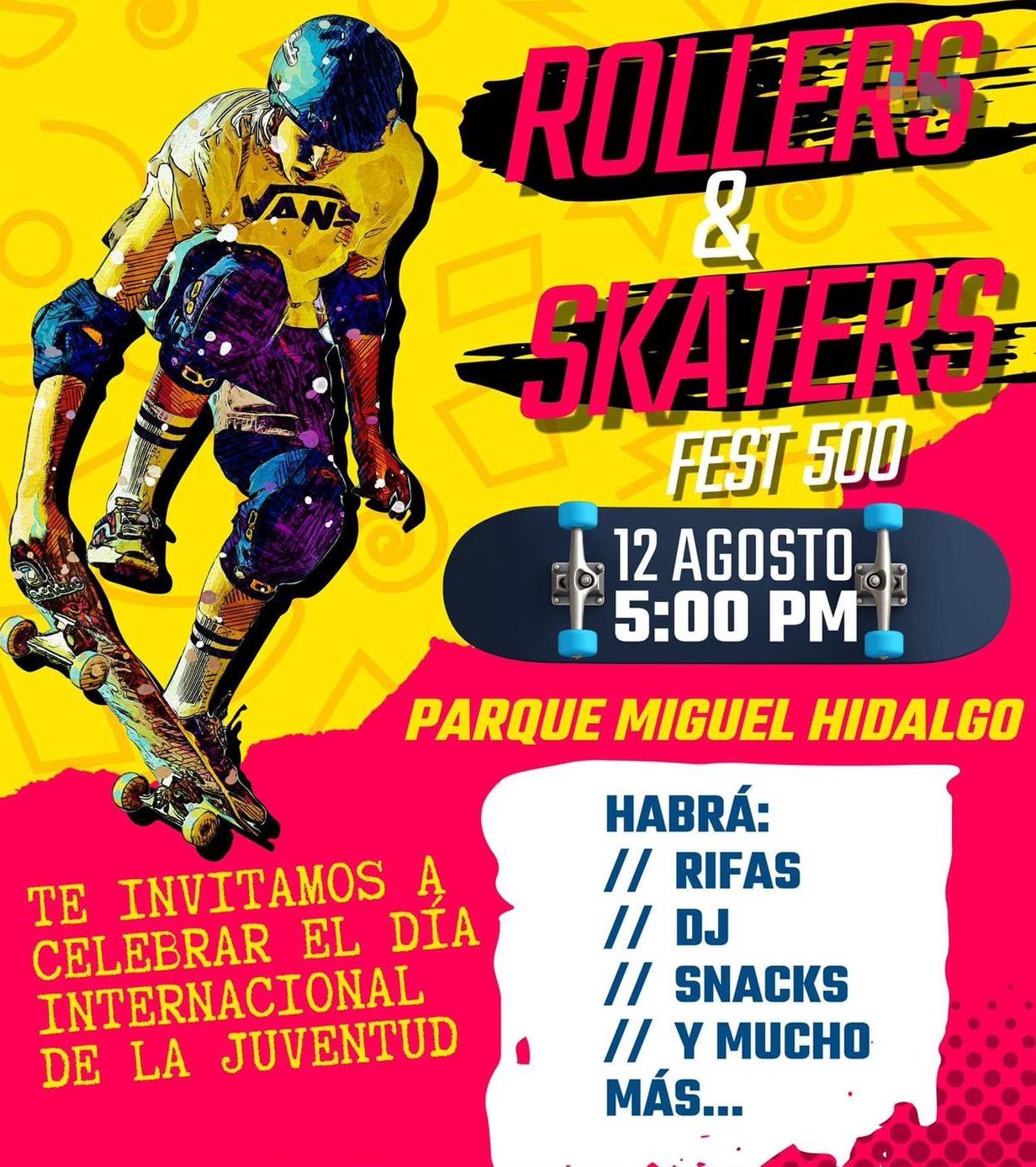 En Coatza celebrarán el Día Internacional de la Juventud con evento de patinadores