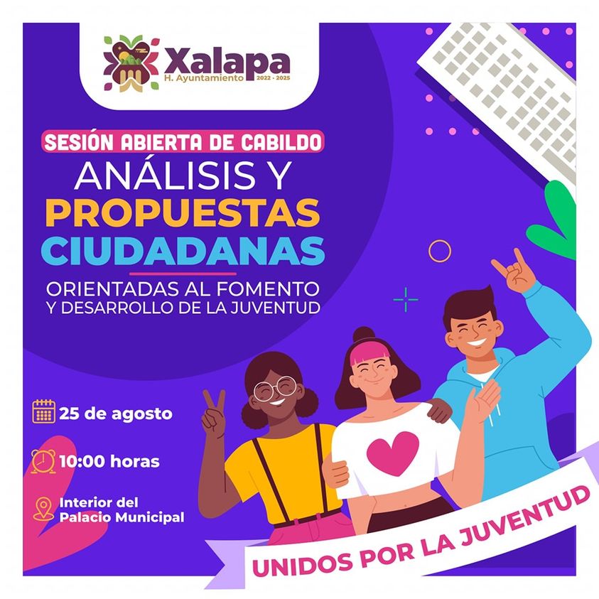Cabildo de Xalapa escuchará propuestas ciudadanas en favor del desarrollo de la juventud