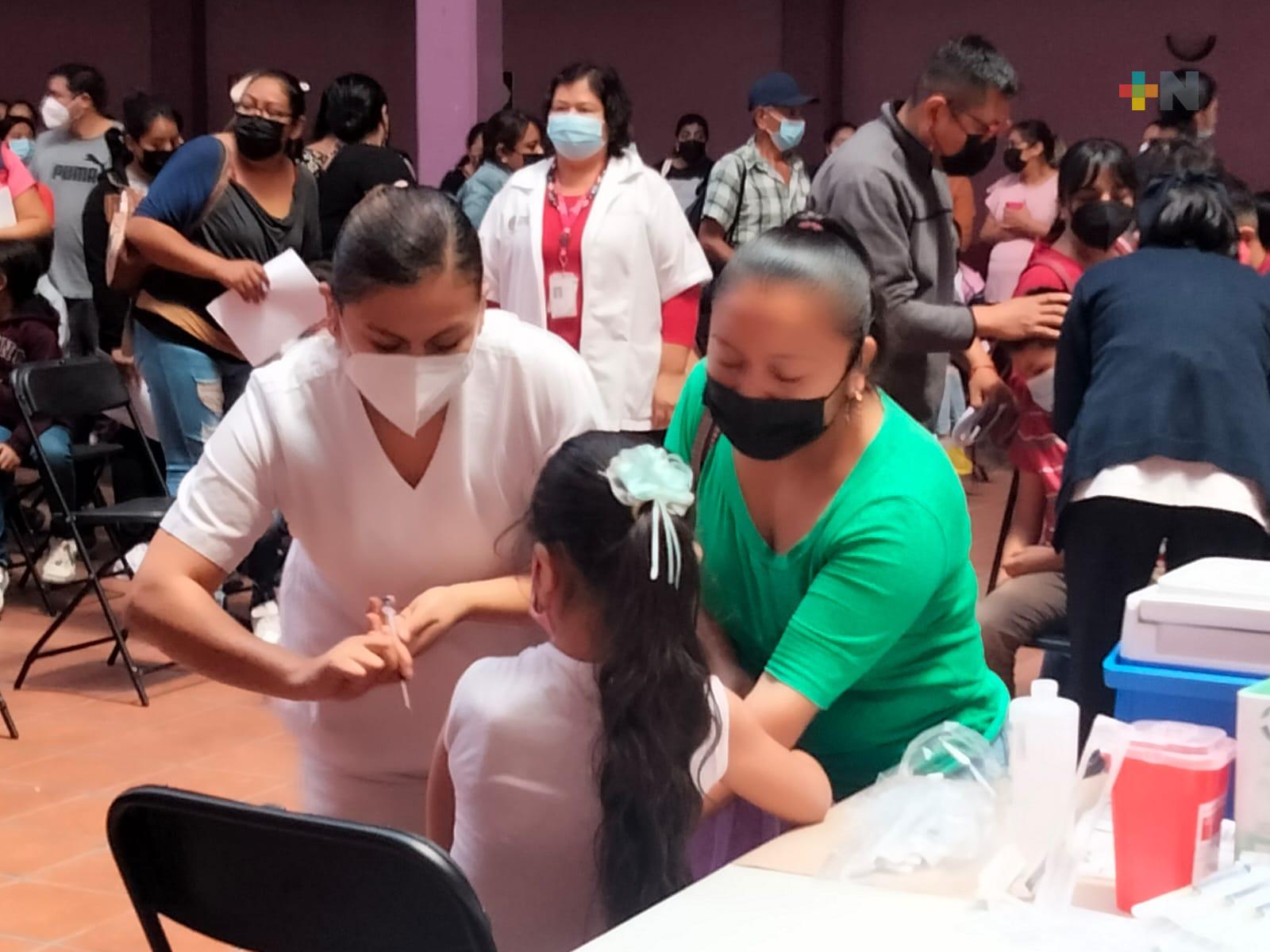 Realizan jornada de vacunación para población de 5 a 11 años en Naolinco