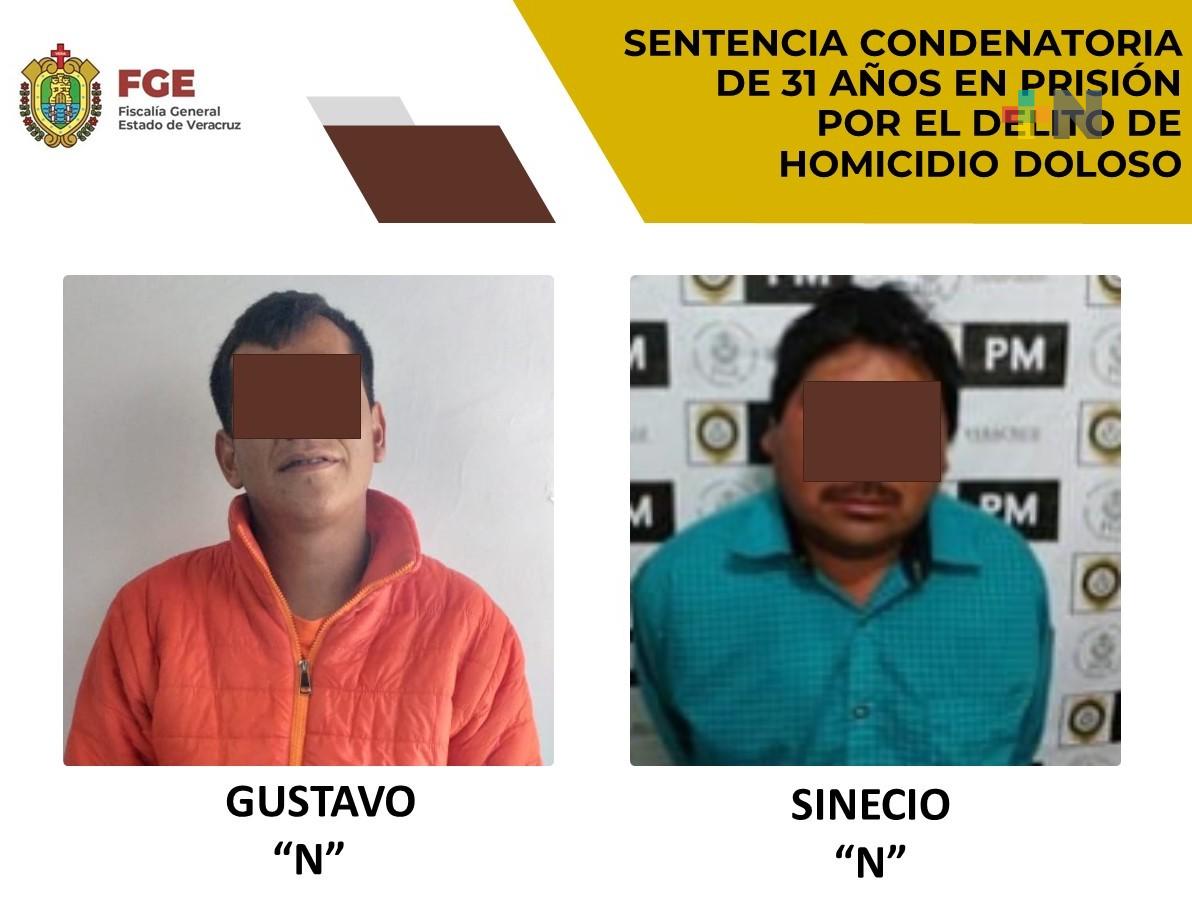 FGE logra sentencia condenatoria de 31 años de prisión para Sinecio «N» y Gustavo «N», por homicidio doloso