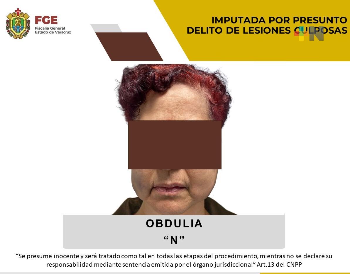 Obdulia «N» es imputada por presunto delito de lesiones culposas
