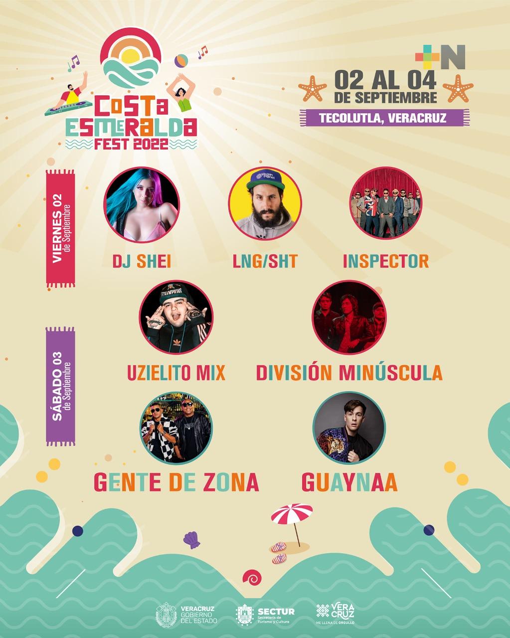 Con Gente de Zona y Guaynaa, ofrece Costa Esmeralda Fest 2022 cartelera musical internacional