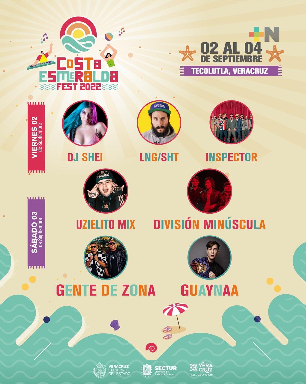 Con Gente de Zona y Guaynaa, ofrece Costa Esmeralda Fest 2022 cartelera