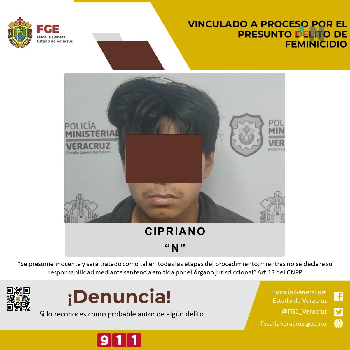 Vinculado a proceso por el presunto delito de feminicidio