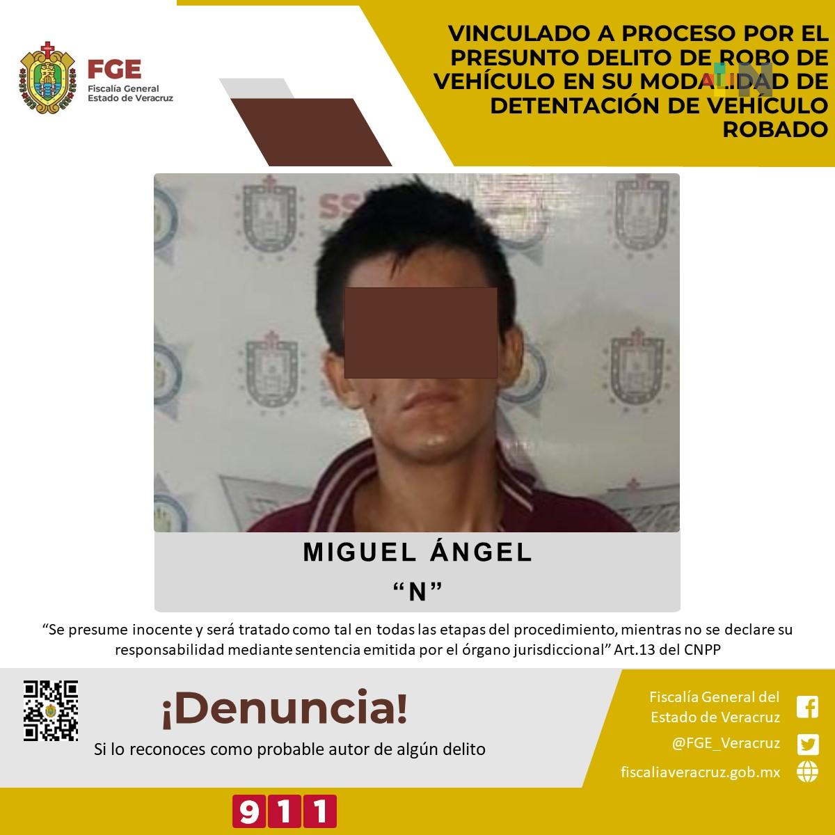 Vinculado a proceso por el presunto delito de robo de vehículo en su modalidad de detentación de vehículo con reporte de robo