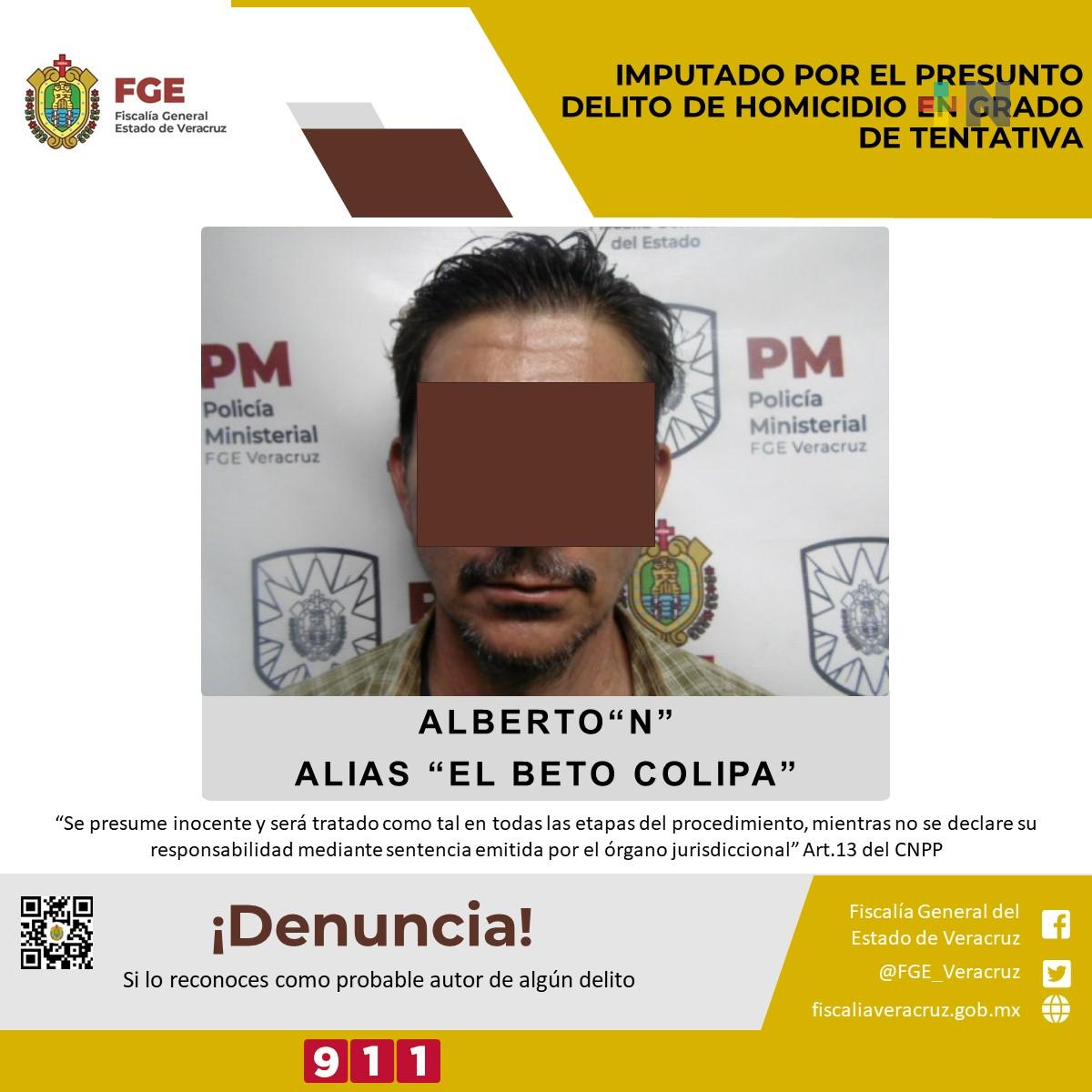 Imputado por el presunto delito de homicidio en grado de tentativa