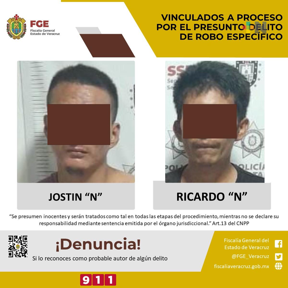 Vinculados a proceso por  presunto delito de robo específico