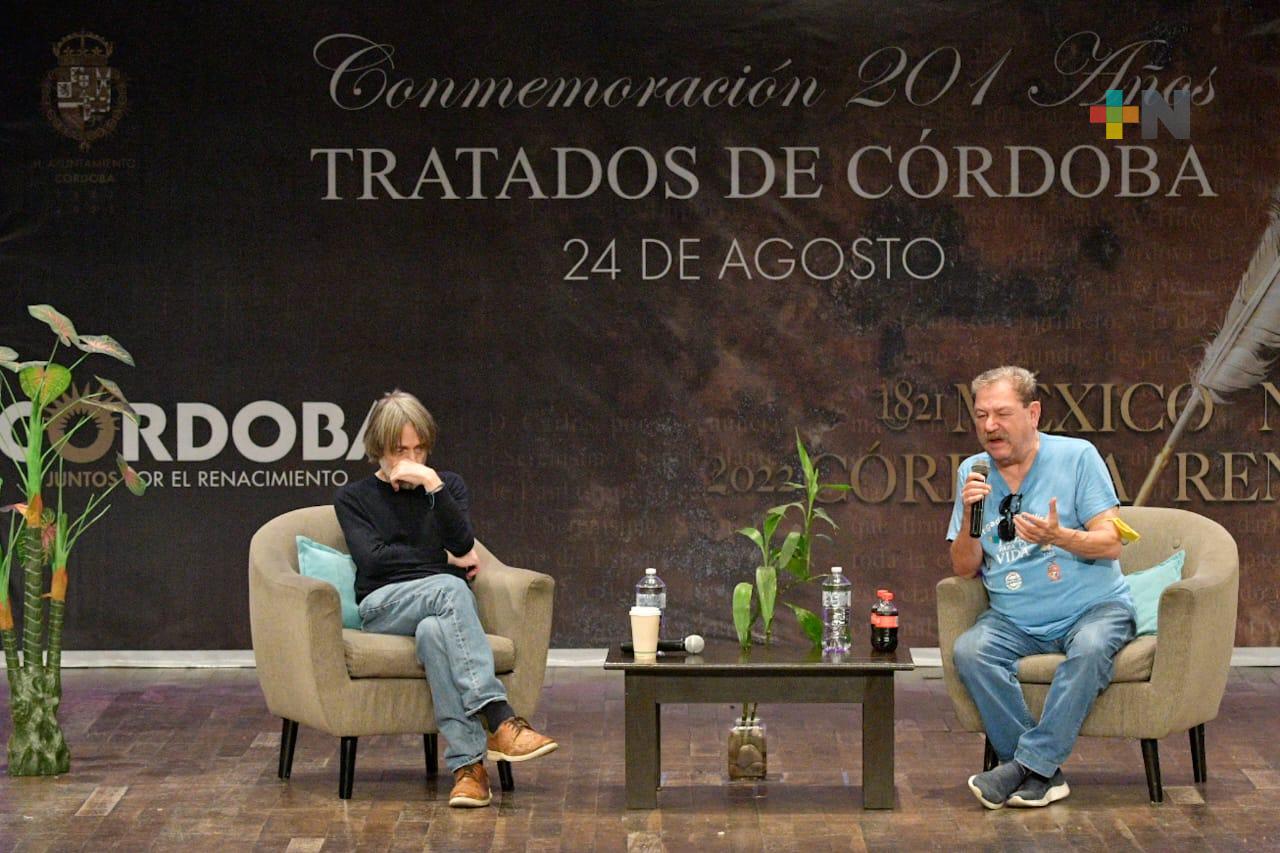 Engalana Paco Ignacio Taibo, aniversario de Los Tratados de Córdoba