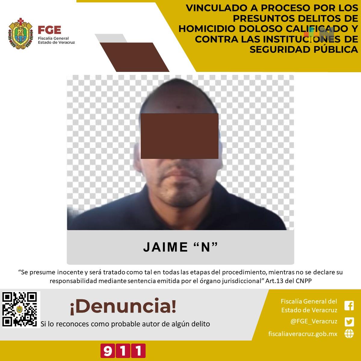 Vinculado por presuntos delitos de homicidio doloso calificado y contra  instituciones de seguridad pública